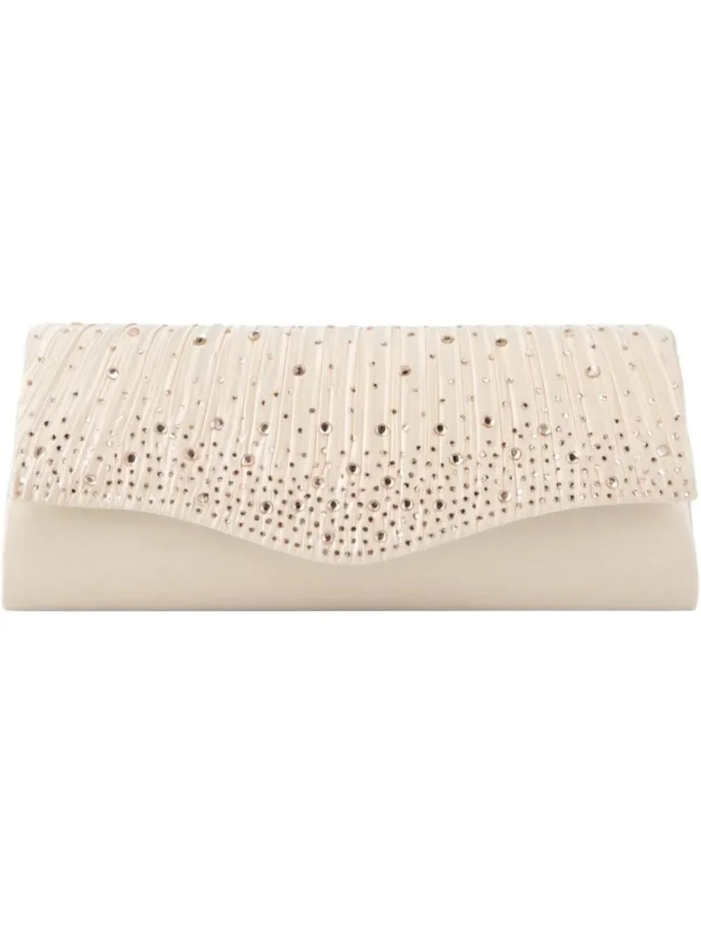 👜 Women's Pink Dent-Proof Pleated Rhinestone Formal Evening Bag with Chain